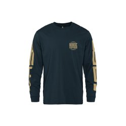 Pánské triko Horsefeathers TALL TYPO LS T-SHIRT (pond)