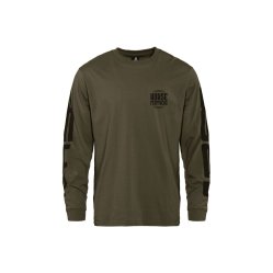 Pánské triko Horsefeathers TALL TYPO LS T-SHIRT (burnt olive)