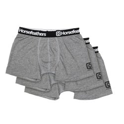 Boxerky horsefeathers DYNASTY 3PACK BOXER SHORTS (heather gray)