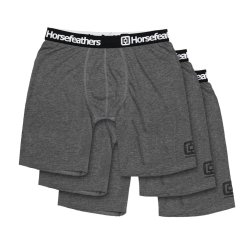 Boxerky Horsefeathers DYNASTY LONG 3PACK BOXER SHORTS (heather anthracite)