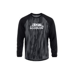 Pánský bike dres Horsefeathers SPIKE LS BIKE JERSEY (halftone/black)