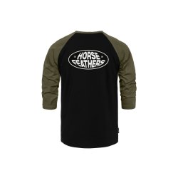 Pánské triko Horsefeathers DYNAMO RAGLAN T-SHIRT (black/burnt olive)