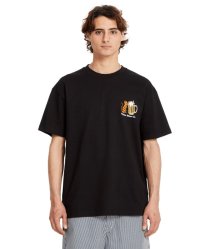 Pánské triko Volcom Curious Cat Sst Black