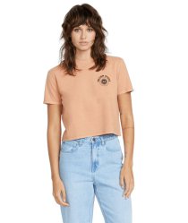 Dámské triko Volcom Dial Crop Tee Sand Brown