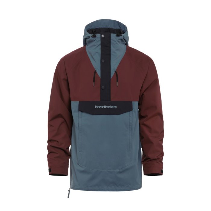 detail Bunda Horsefeathers SPENCER JACKET (burgundy/blue mirage)