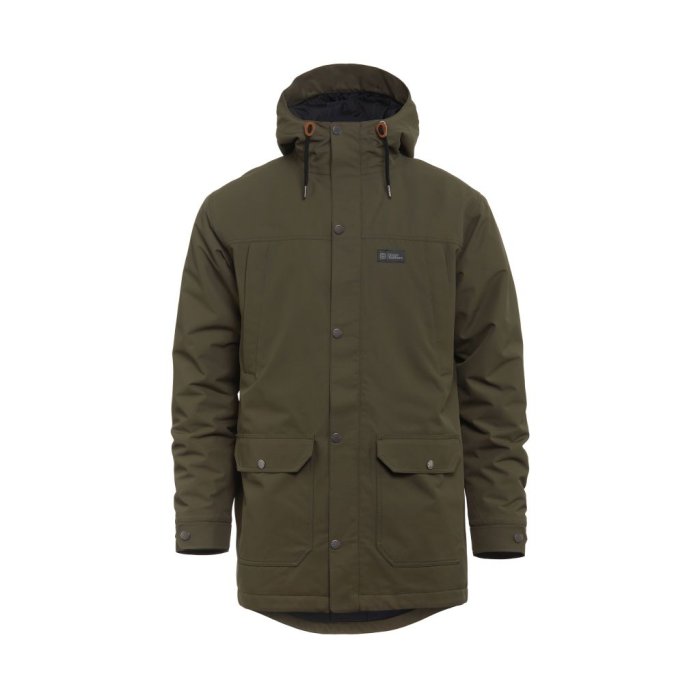 detail Bunda Horsefeathers JUNIPER JACKET (dark olive)