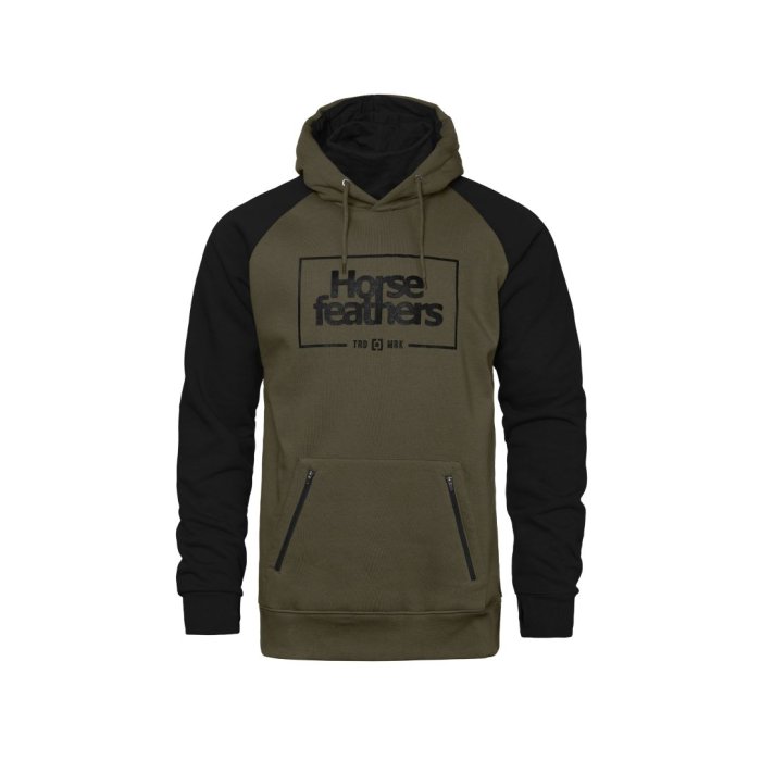 detail Mikina Horsefeathers SHERMAN II SWEATSHIRT (burnt olive)