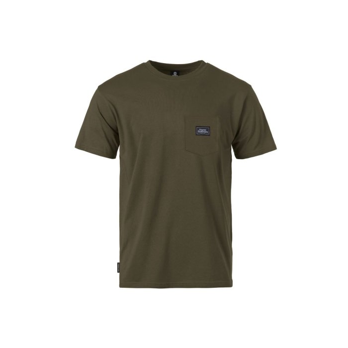 detail Pánské triko Horsefeathers ALPHA T-SHIRT (burnt olive)