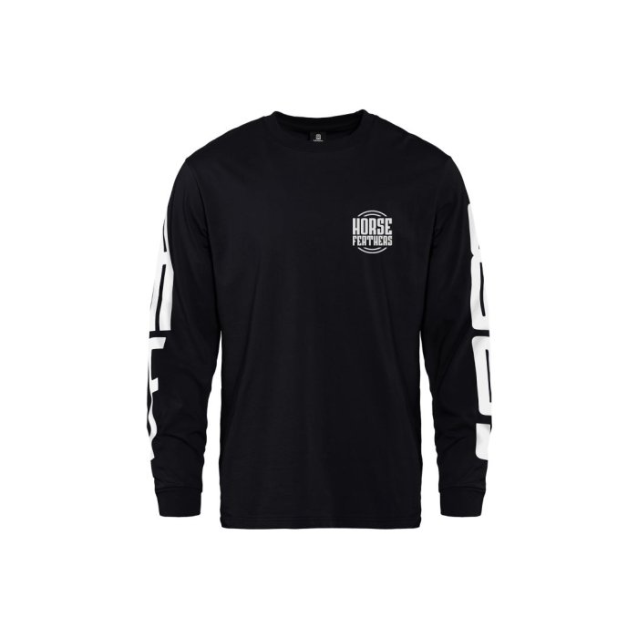detail Pánské triko Horsefeathers TALL TYPO LS T-SHIRT (black)