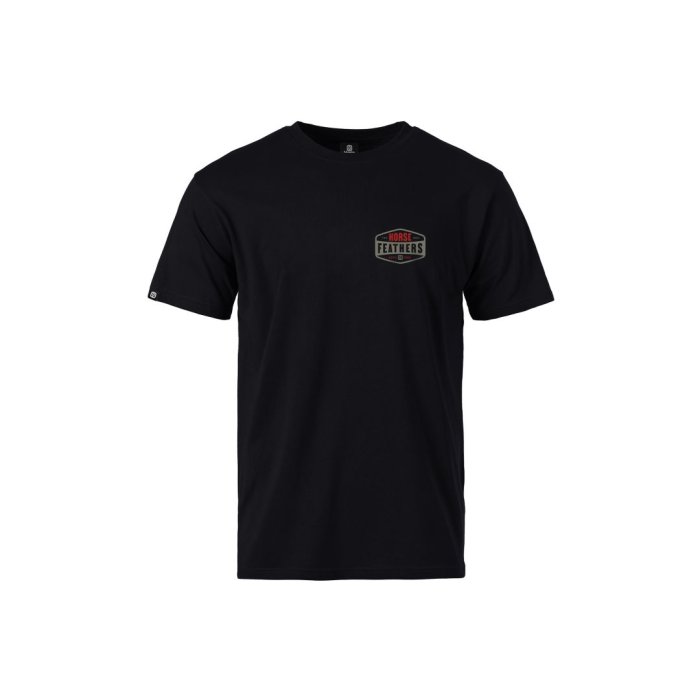 detail Pánské triko Horsefeathers HEXAGON II T-SHIRT (black)