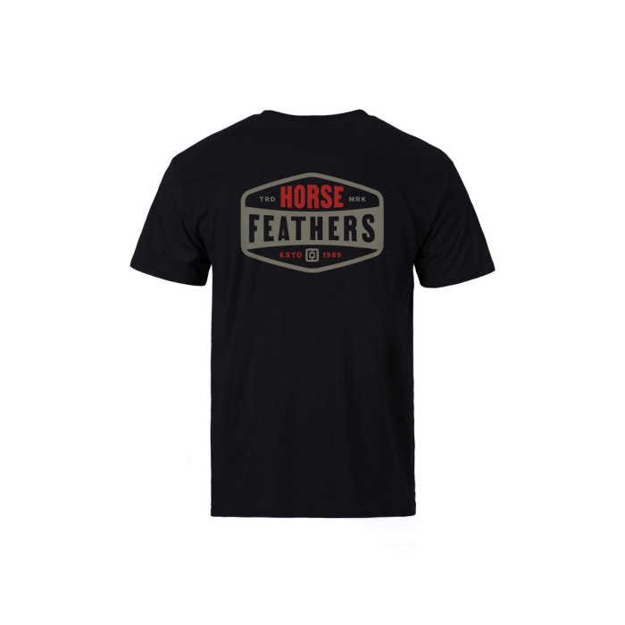 detail Pánské triko Horsefeathers HEXAGON II T-SHIRT (black)