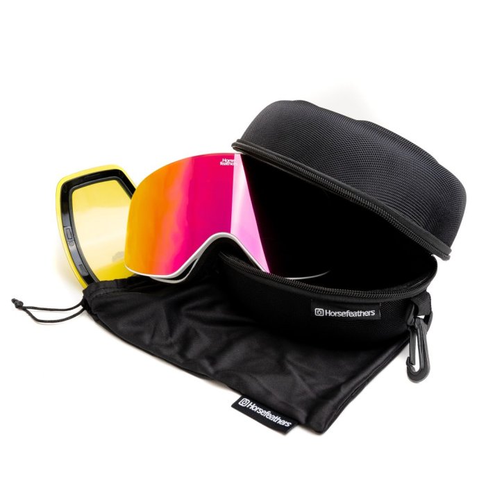 detail Brýle Horsefeathers EDMOND GOGGLES (white/mirror pink)