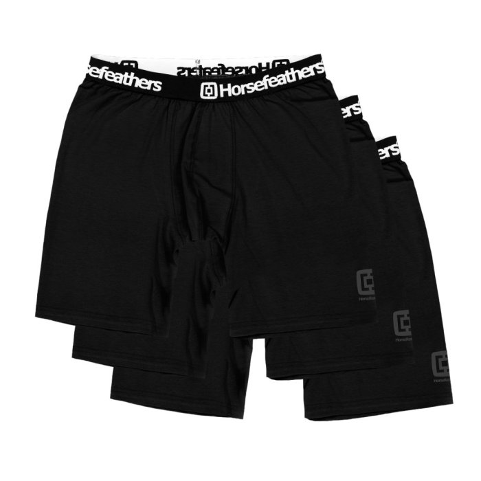 detail Boxerky Horsefeathers DYNASTY LONG 3PACK BOXER SHORTS (black)