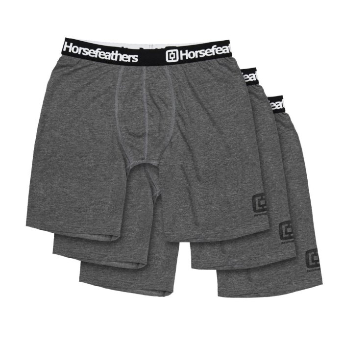 detail Boxerky Horsefeathers DYNASTY LONG 3PACK BOXER SHORTS (heather anthracite)