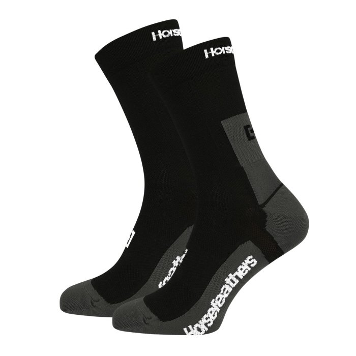 detail Pánské technické ponožky Horsefeathers CADENCE LONG BIKE SOCKS (black)