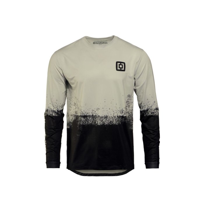 detail Pánský bike dres Horsefeathers QUANTUM LS BIKE JERSEY (silver birch/black)