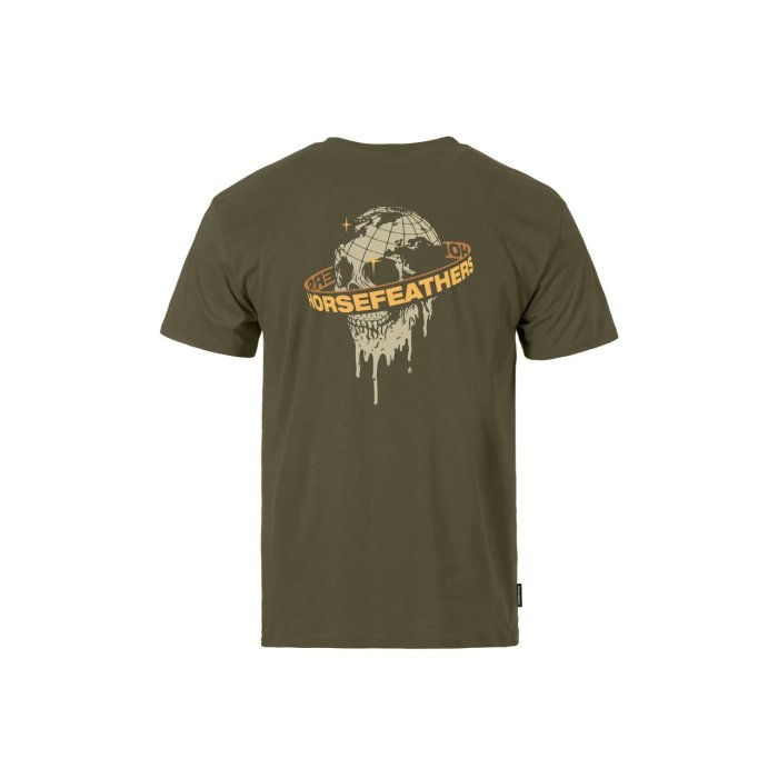 detail Pánské triko Horsefeathers ORBIT T-SHIRT (burnt olive)