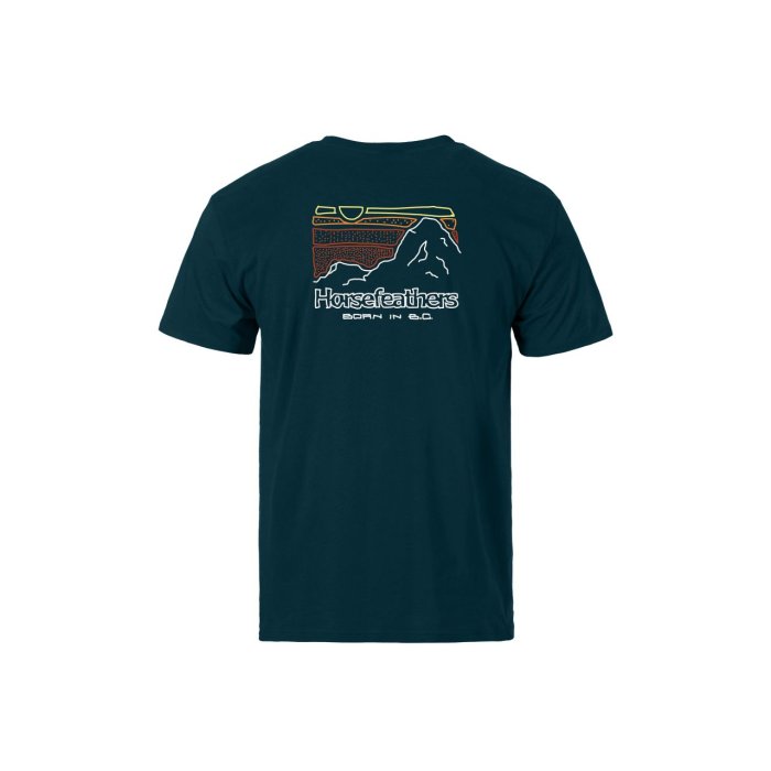 detail Pánské triko Horsefeathers DIARY T-SHIRT (pond)