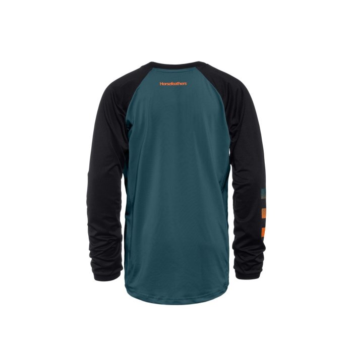detail Dětské bike triko Horsefeathers SPIKE LS YOUTH BIKE JERSEY (petrol/black)