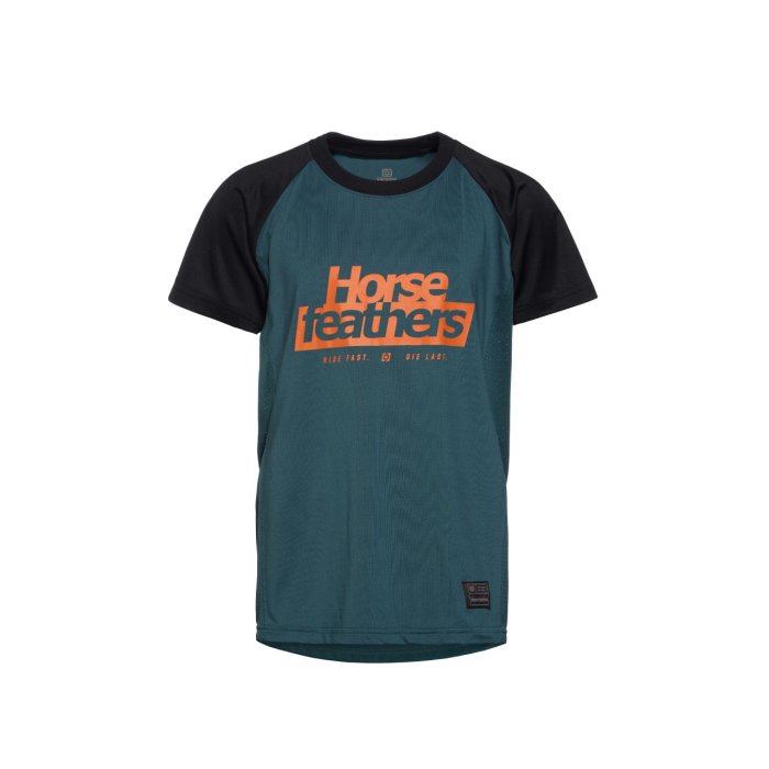 detail Dětské bike triko Horsefeathers SPIKE YOUTH BIKE JERSEY (petrol/black)