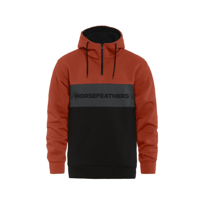 detail Pánská mikina Horsefeathers FULTON SWEATSHIRT (ginger/black)