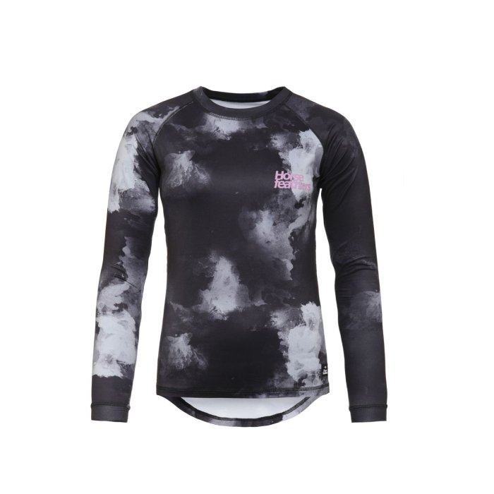 detail Dámské bike triko Horsefeathers DECO LS BIKE JERSEY (grayscale)