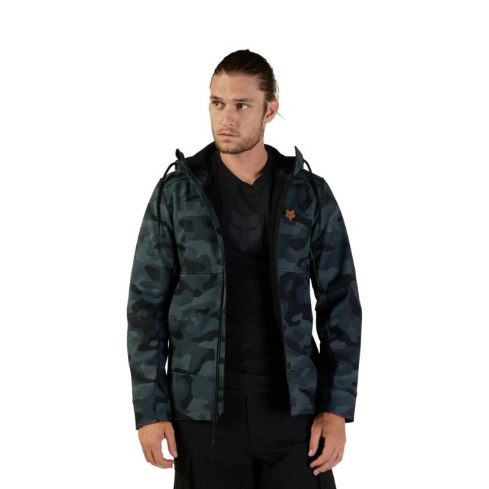 detail Pánská bunda Fox Pit Jacket Camo Black camo