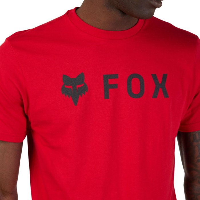 detail Pánské triko Fox Absolute Ss Prem Tee Flame red