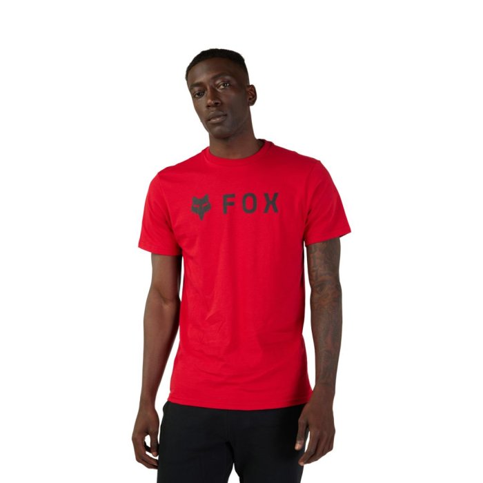 detail Pánské triko Fox Absolute Ss Prem Tee Flame red