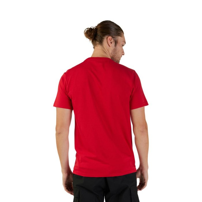 detail Pánské triko Fox Fox Head Ss Prem Tee Flame Red