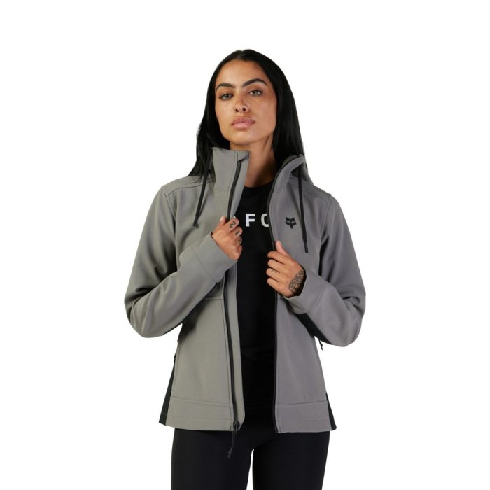 detail Dámská bunda Fox W Pit Softshell Jacket Pewter