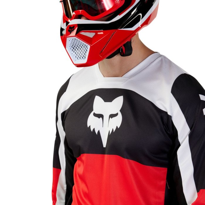 detail Pánský MX dres Fox 180 Nitro Jersey-Extd Sizes Flurescent Red