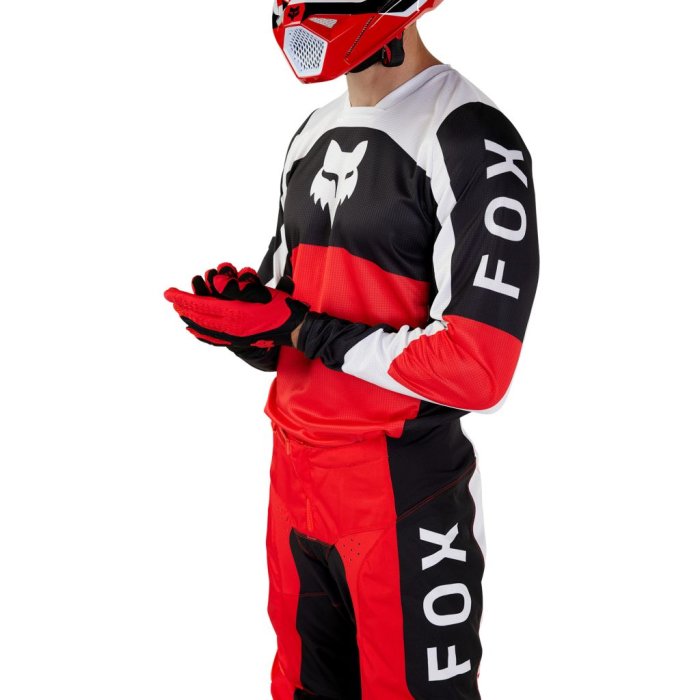 detail Pánský MX dres Fox 180 Nitro Jersey-Extd Sizes Flurescent Red