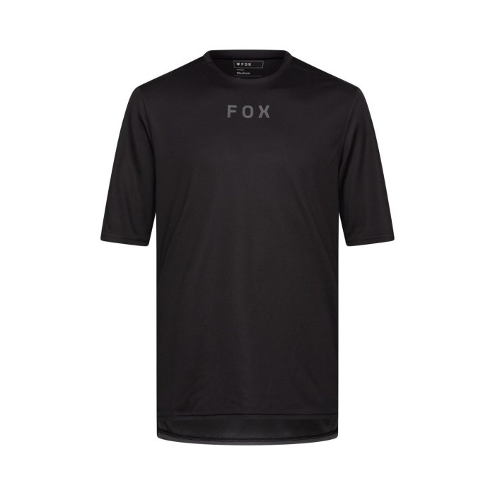 detail Pánský cyklo dres Fox Ranger Ss Jersey Wordmark Black