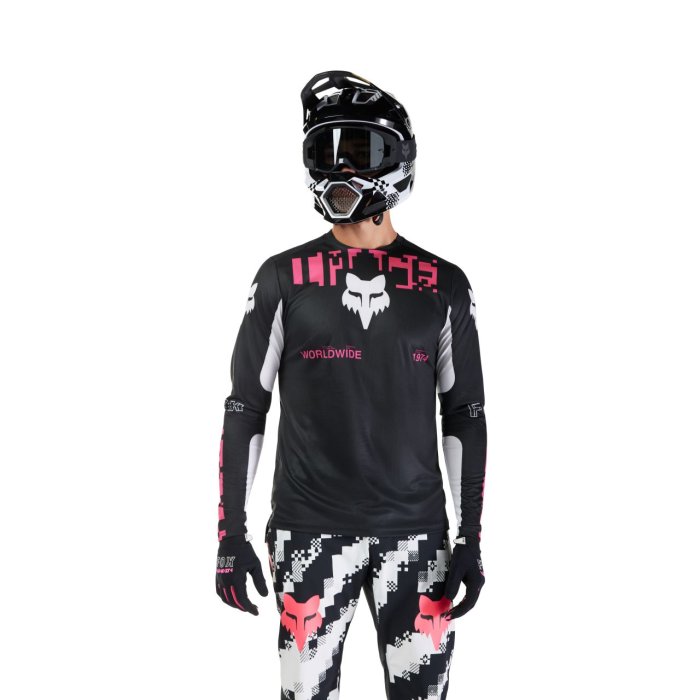detail Pánský cyklo dres Fox Ranger Ls Jersey Digi Image Black