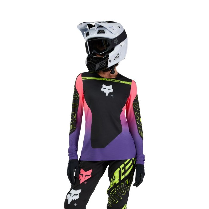detail Dámský dres Fox W Flexair Ls Jersey Elevated Black