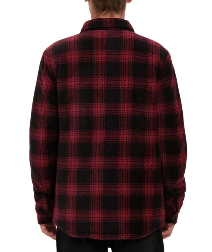 detail Pánská košile Volcom Bowered Fleece Ls Wine