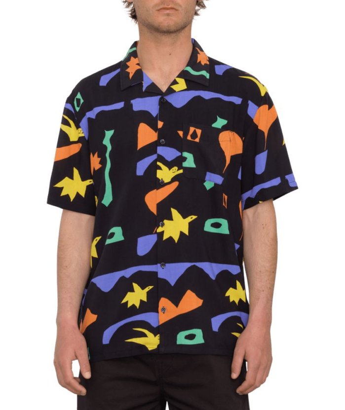 detail Pánská košile Volcom Fa Arthur Longo Ss Black