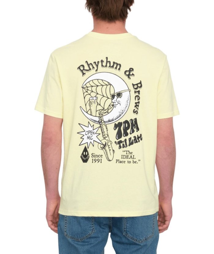 detail Pánské triko Volcom Rhythm 1991 Bsc Sst Aura Yellow