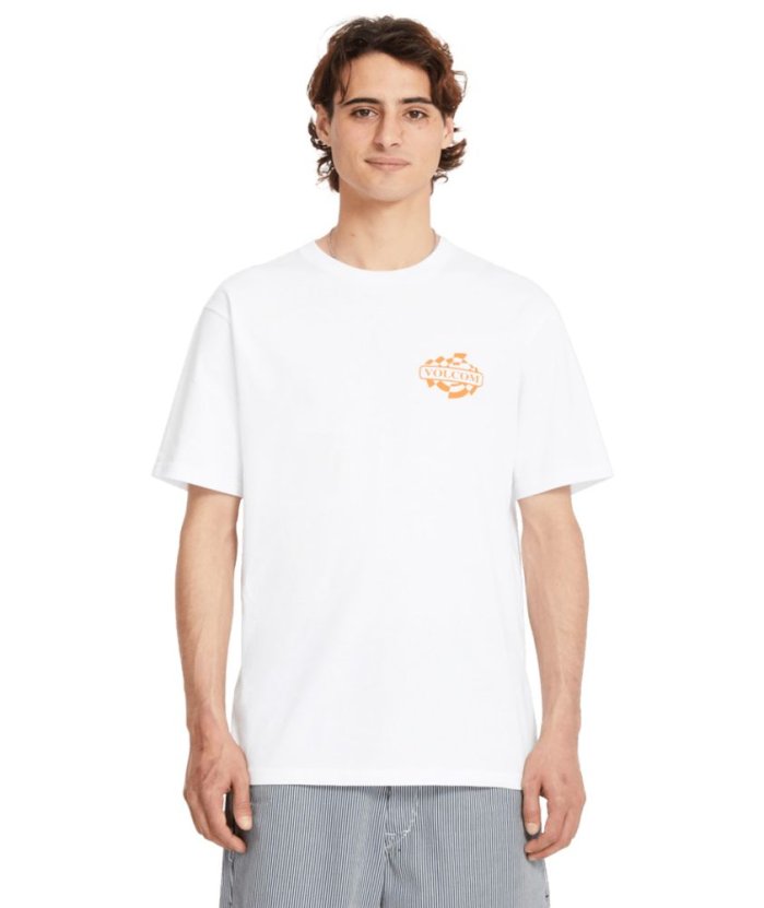 detail Pánské triko Volcom Startlog Bsc Sst White