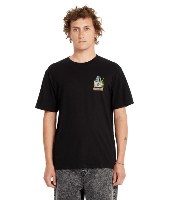 detail Pánské triko Volcom Catv Bsc Sst Black