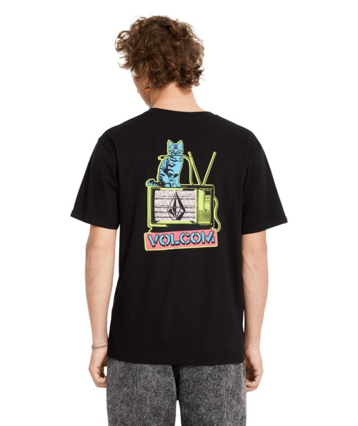 detail Pánské triko Volcom Catv Bsc Sst Black