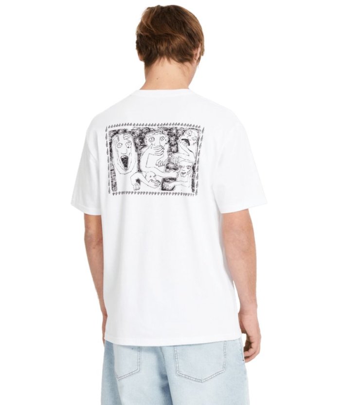 detail Pánské triko Volcom Crazybal Bsc Sst White