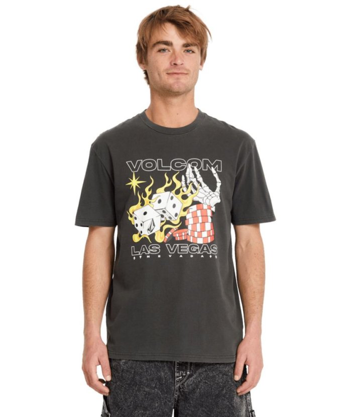 detail Pánské triko Volcom Pass Line Pw Sst Black