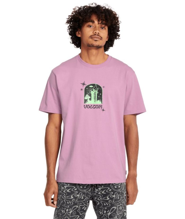 detail Pánské triko Volcom Fa Filip Rygalski 2 Sst Steel Purple
