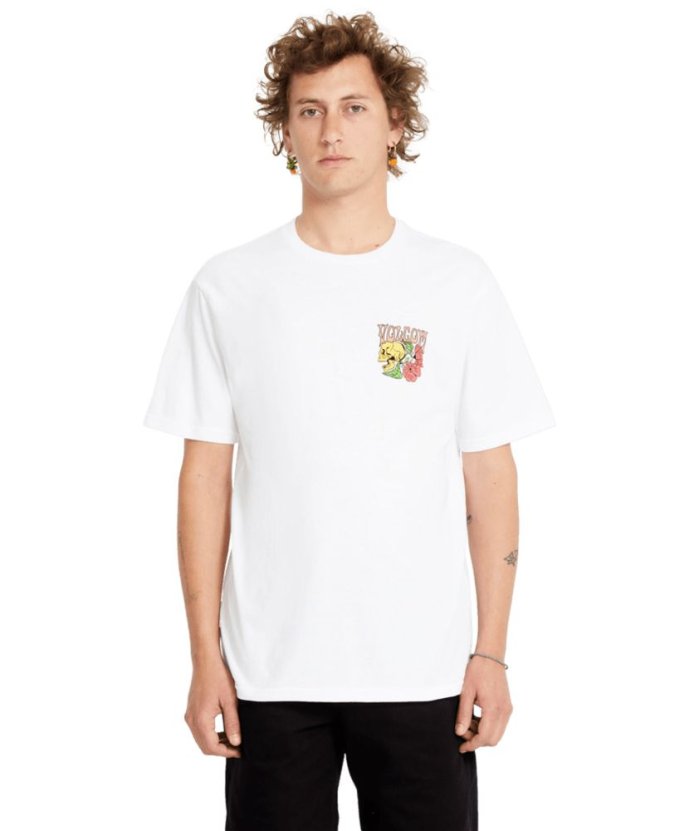 detail Pánské triko Volcom Tooflow Bsc Sst White