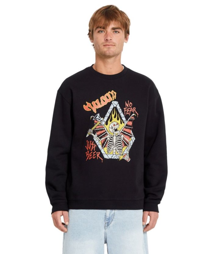 detail Pánská mikina Volcom Noder Crew Black