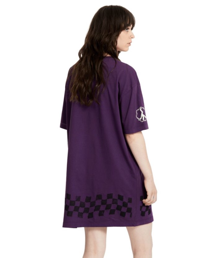 detail Dámské šaty Volcom Fa Filip Rygalski Tee Dress Grape Royale