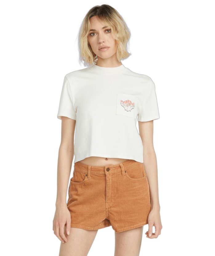 detail Dámské triko Volcom Pocket Dial Tee Bone