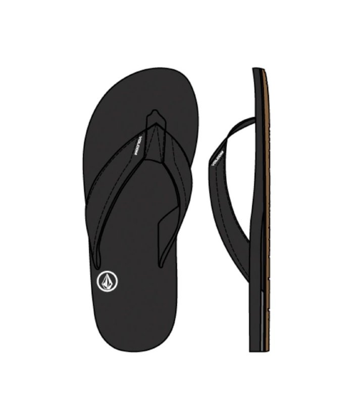 detail Pánské pantofle Volcom Victor Black